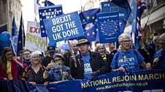 Az EU-ba való visszalépésért tüntetők Londonban