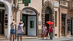 Rekordtemperaturen von 43 Grad Celsius in Rom an diesem 18. Juli 2023