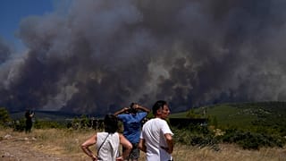 Verzweifelte Menschen in Pournari bei Athen