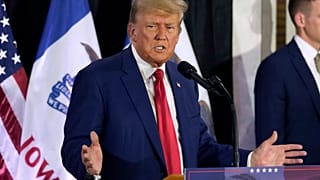 Donald Trump le 18 juillet 2023 à Cedar Rapids (Iowa).