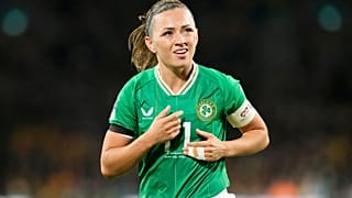 Ireland's Katie McCabe reacts during the Women's World Cup soccer match between Australia and Ireland at Stadium Australia in Sydney, Australia, Thursday, July 20, 2023.