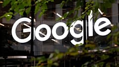 The Google logo is displayed at their offices, in 2018, in London