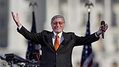 Tony Bennett performs at comedians Jon Stewart's and Stephen Colbert's Washington Rally to Restore Sanity and/or Fear, October 2010