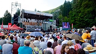 Personen beim Festival