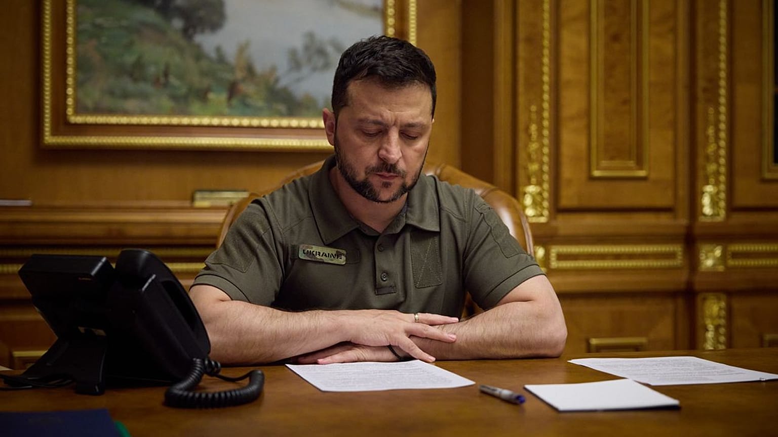 Volodymyr Zelensky al telefono con Recep Tayyip Erdoğan. (21.7.2023)