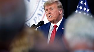 Donald Trump, durante un suo tour elettorale nell'Iowa. (18.7.2023)