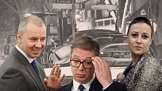 Nikola Petrović üzletember, Aleksandar Vučić köztársasági elnök és Katarina Petrović rendőr