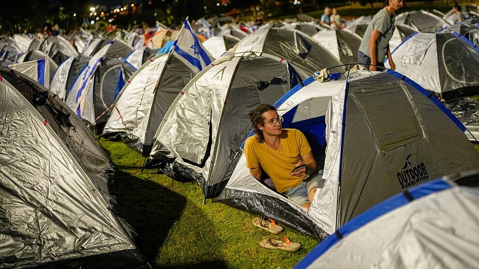 Protest-Camp vor der Knesset, dem israelischen Parlament in Jerusalem