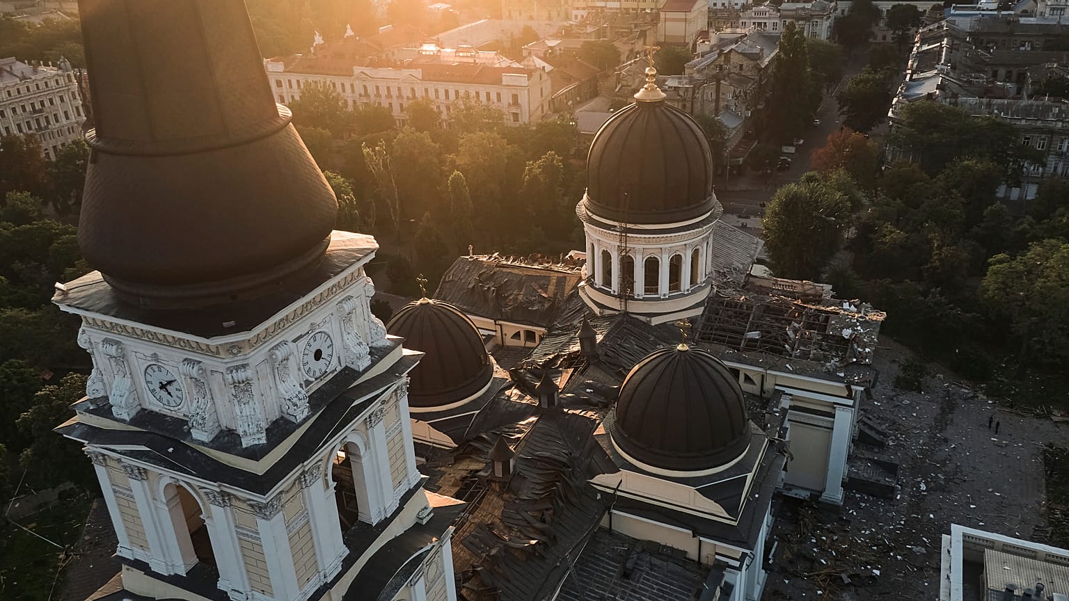 Последствия удара по Спасо-Преображенскому собору