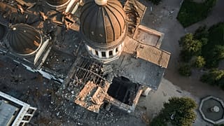 Die Verklärungskathedrale in Odessa wurde durch den russischen Raketenangriff stark beschädigt