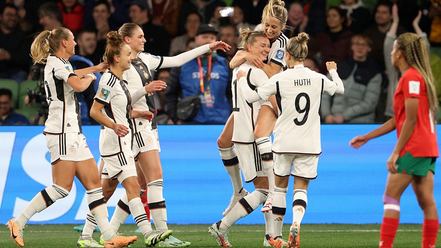 Alexandra Popp legte mit zwei Treffern den Grundstein für den deutschen WM-Auftaktsieg über Marokko