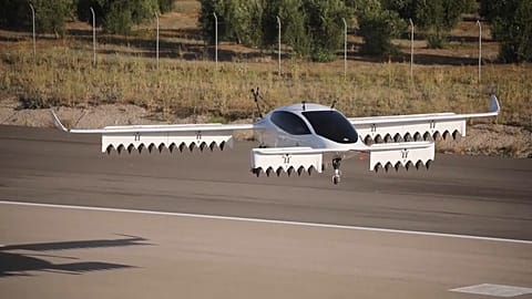 Testflug des Taxis der Münchener Firma Lilium in Südspanien