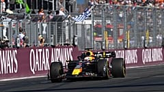 Max Verstappen, a Red Bull holland versenyzője a célban