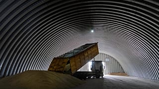 Lagerhalle für Getreide im ukrainischen Dorf Zghurivka (Archivaufnahme)