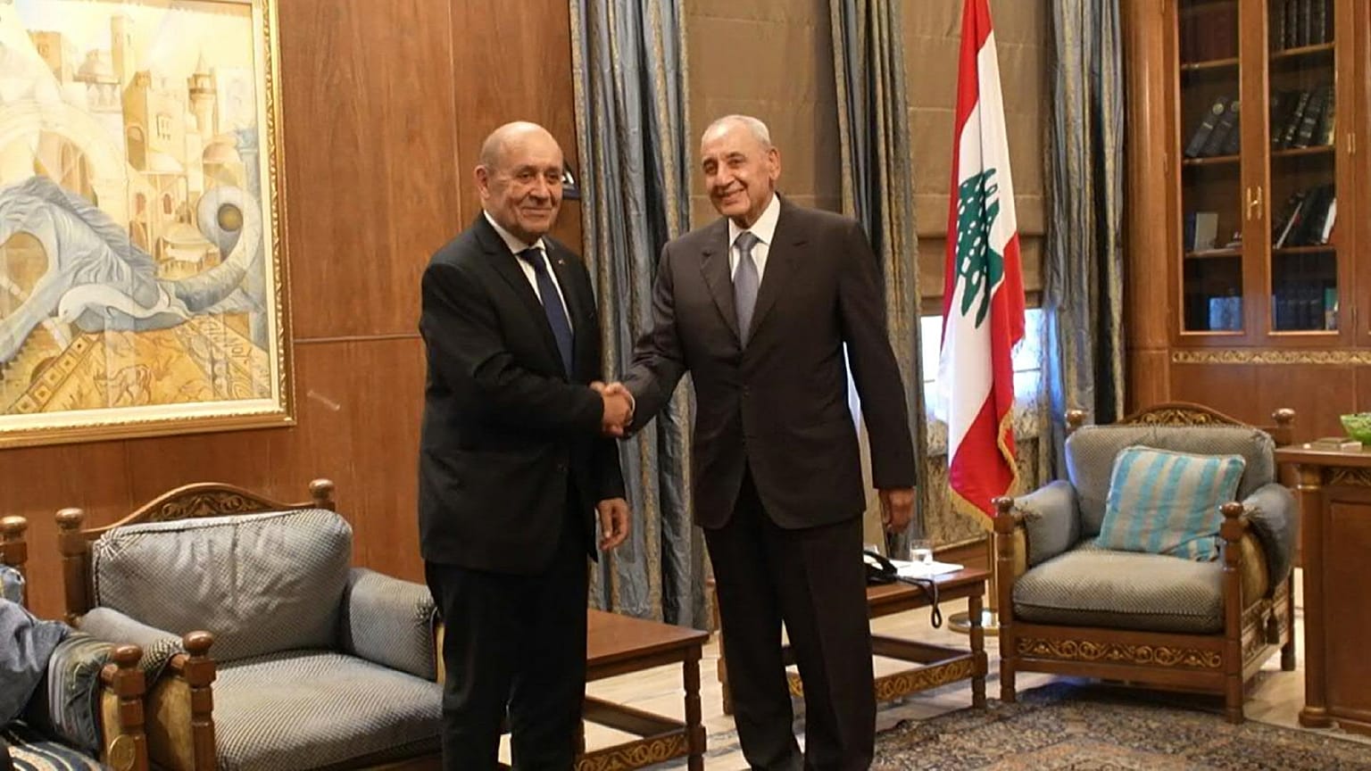 لودريان بصحبة نبيه بري