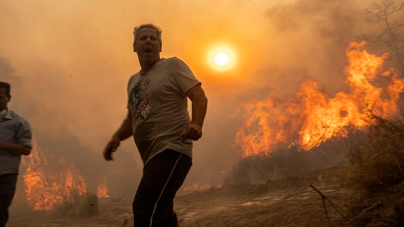 Un sole di fuoco. 