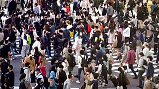 Japnya'nın başkenti Tokyo'da bir cadde 