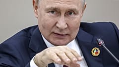 Vlagyimir Putyin a szentpétervári csúcson, 2023. július 27-én