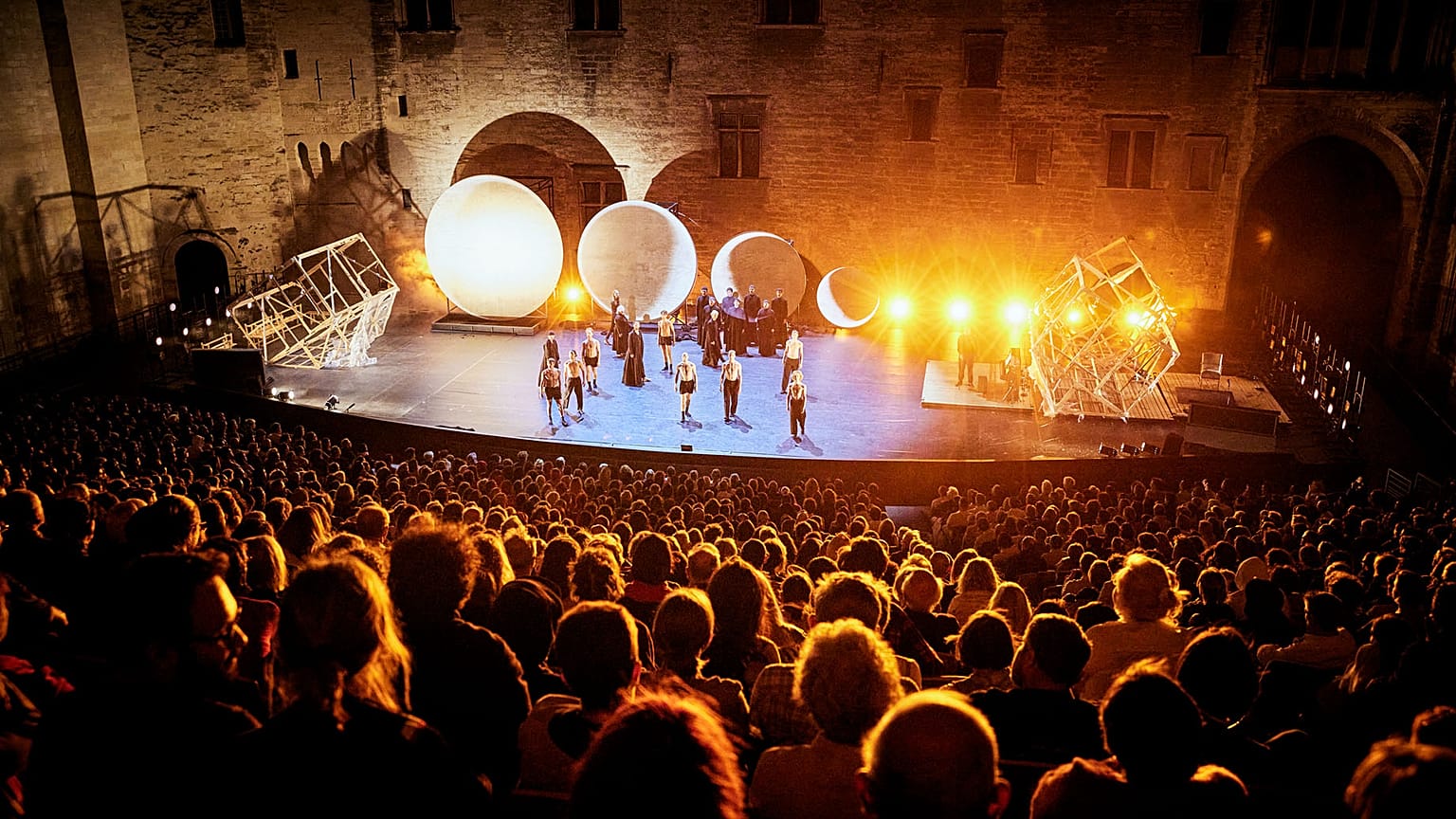 Crowds gather for a concert in Hungary  