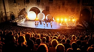 Crowds gather for a concert in Hungary  