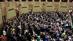 Польские депутаты приняли обновлённую версию законопроекта о "российском влиянии", 26 мая 2023 года.