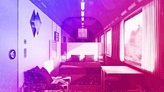 Rendering of the La Dolce Vita train interior by Dimorestudio for Orient Express, November 2022
