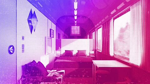 Rendering of the La Dolce Vita train interior by Dimorestudio for Orient Express, November 2022