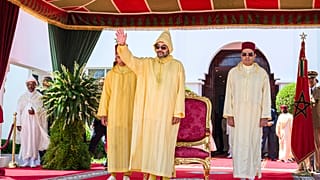 العاهل المغربي محمد السادس يحتفل بمناسبة ذكرى توليه العرش، مدينة المضيق شمال المغرب، الأحد 30 يوليو 2023. 