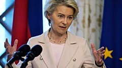 European Commission President Ursula von der Leyen at a  press conference in Manila. July 31, 2023