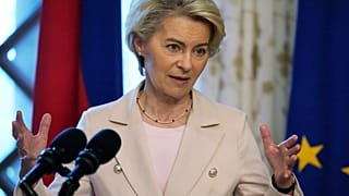 European Commission President Ursula von der Leyen at a  press conference in Manila. July 31, 2023