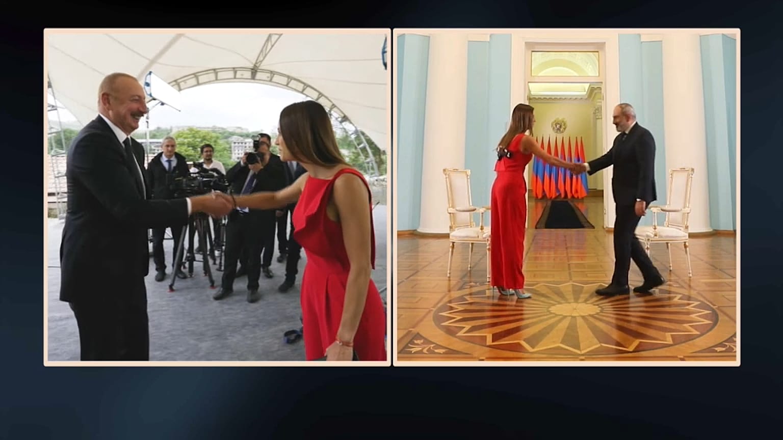 Líderes do Azerbaijão e da Arménia 
