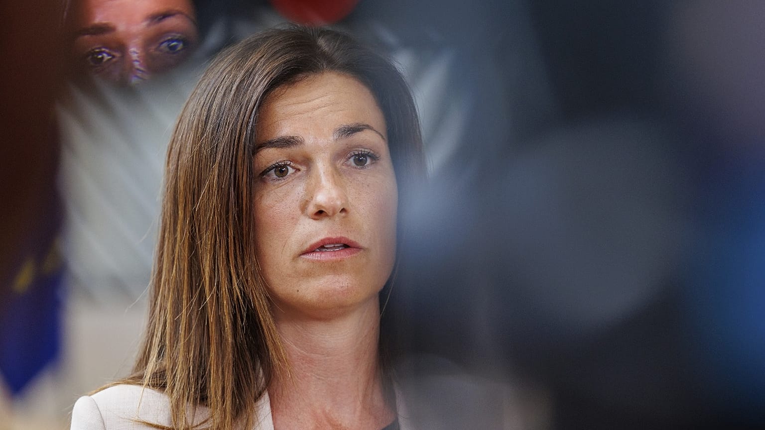 Varga Judit az Európai Tanács épületében 2022-ben
