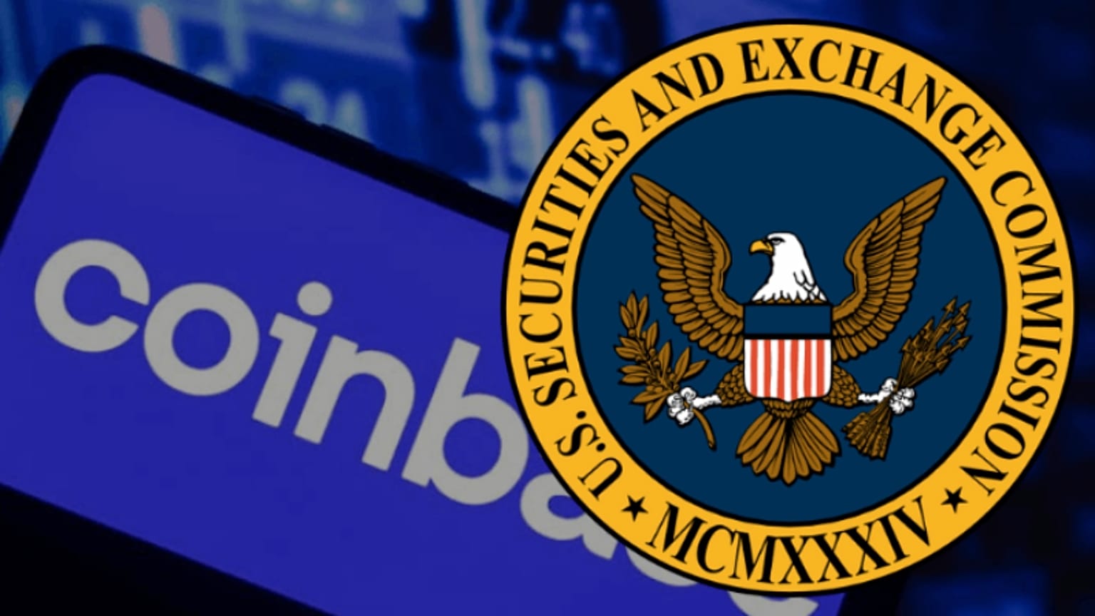 Coinbase ve SEC logosu