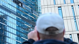 Immeuble endommagé par l'attaque de drone dans un quartier d'affaire à Moscou - 01.08.2023