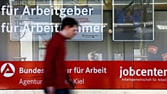 A job center in Kiel, northern Germany