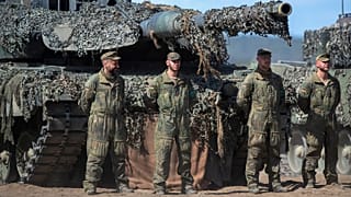 German Bundeswehr soldiers of the NATO enhanced forward presence battalion in Vilnius, Lithuania.