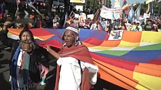 Marcha indígena en Buenos Aires