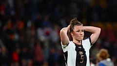 La défenseuse allemande Marina Hegering à la fin match contre la Corée du Sud - 03.08.2023