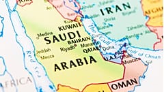 خارطة تظهر بعض الدول العربية 