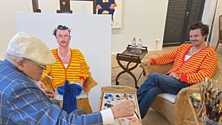 David Hockney painting Harry Styles