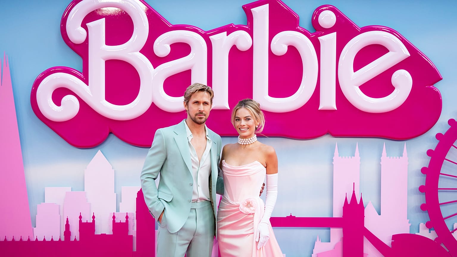 Ryan Gosling ve Margot Robbie, Londra'da düzenlenen 'Barbie' filminin galasına katıldı.  12 Temmuz 2023  