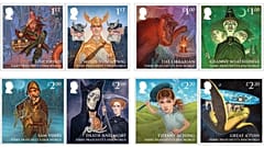 The stamps celebrate Terry Pratchett's defining work, the Discworld saga. 