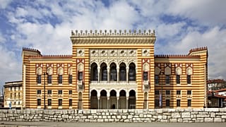Sarajevo's City Hall (Vijećnica) is an impressive building on the riverside which also houses the National Library.