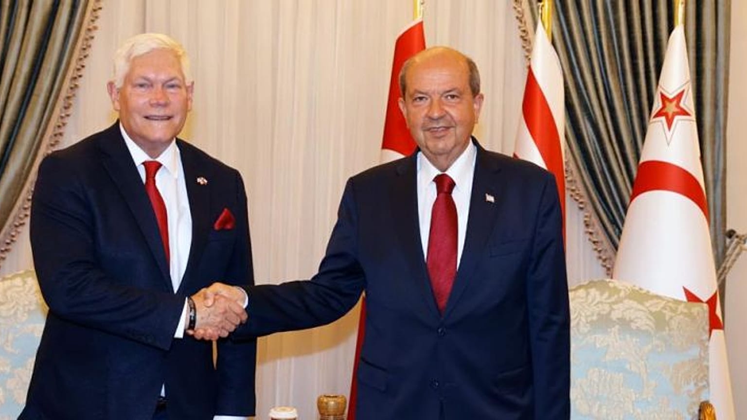 KKTC Cumhurbaşkanı Ersin Tatar, ABD Cumhuriyetçi Kongre Üyesi Pete Sessions'ı kabul etti