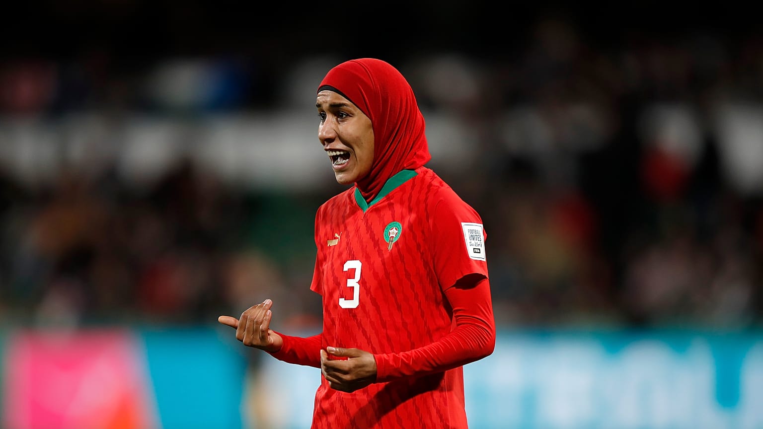 المدافعة في المنتخب المغربي للسيدات نهيلة بنزينة 