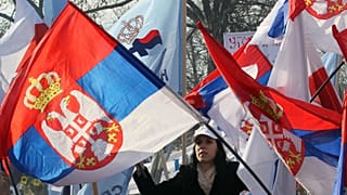Conmemoración en la ciudad de Prijedor, en el norte de Bosnia, del éxodo de los serbios en Croacia en 1995.