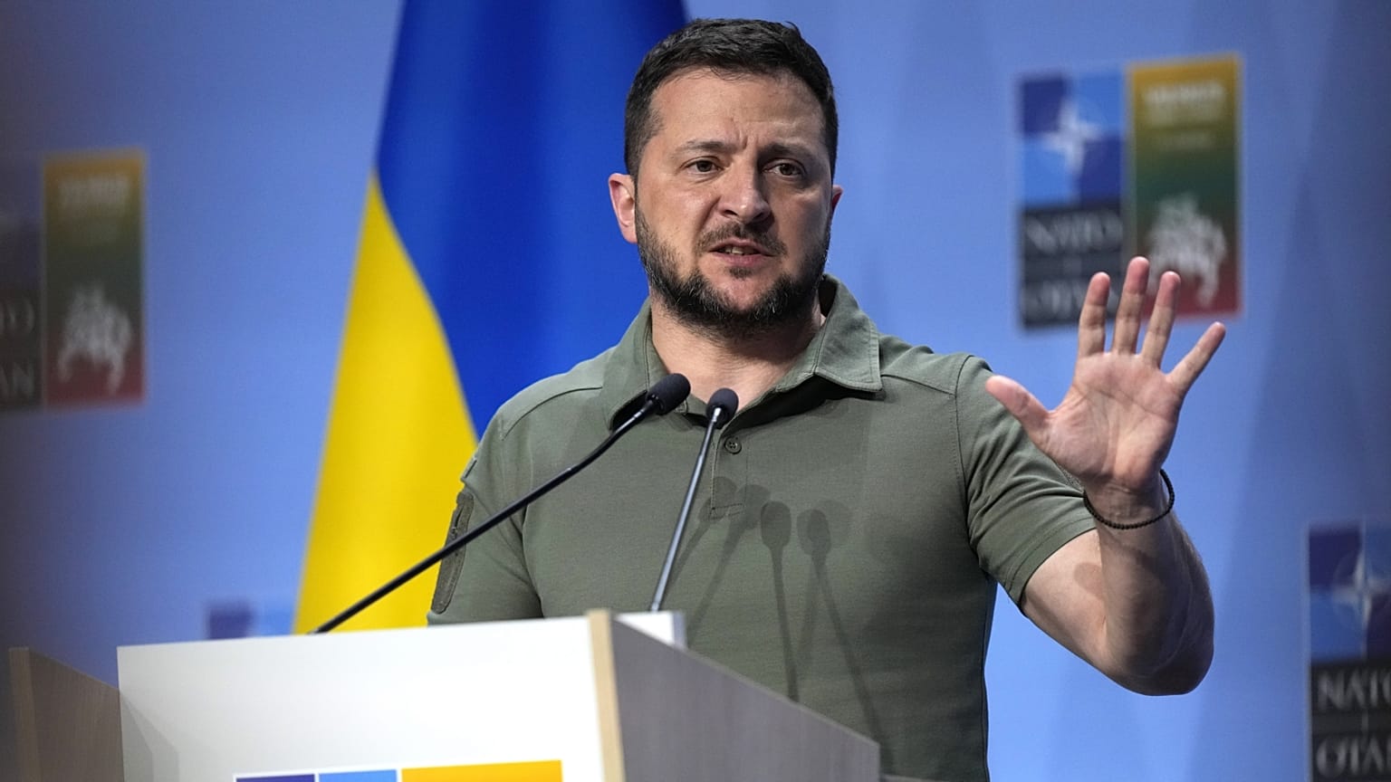 Az ukrán elnök a vilniusi NATO-csúcson