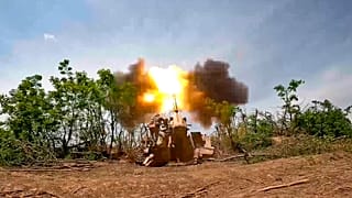 A screenshot from video released by the Russian Defence Ministry Press Service on Tuesday, Aug. 8, 2023