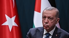 الرئيس التركي رجب طيب أردوغان في المجمع الرئاسي في أنقرة.