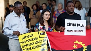 Vigília por justiça para as vítimas da violência policial em Angola. Lisboa, Portugal - julho 2023